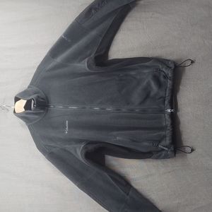 Men's Columbia Titanium Fleece Zip Up Jacket Gray Black Size Medium